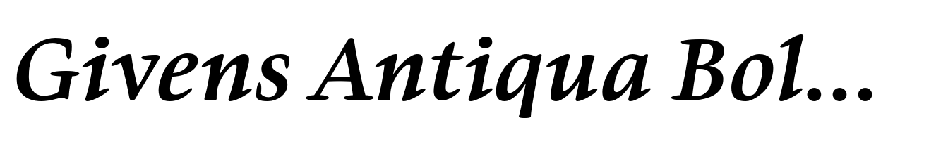 Givens Antiqua Bold Italic